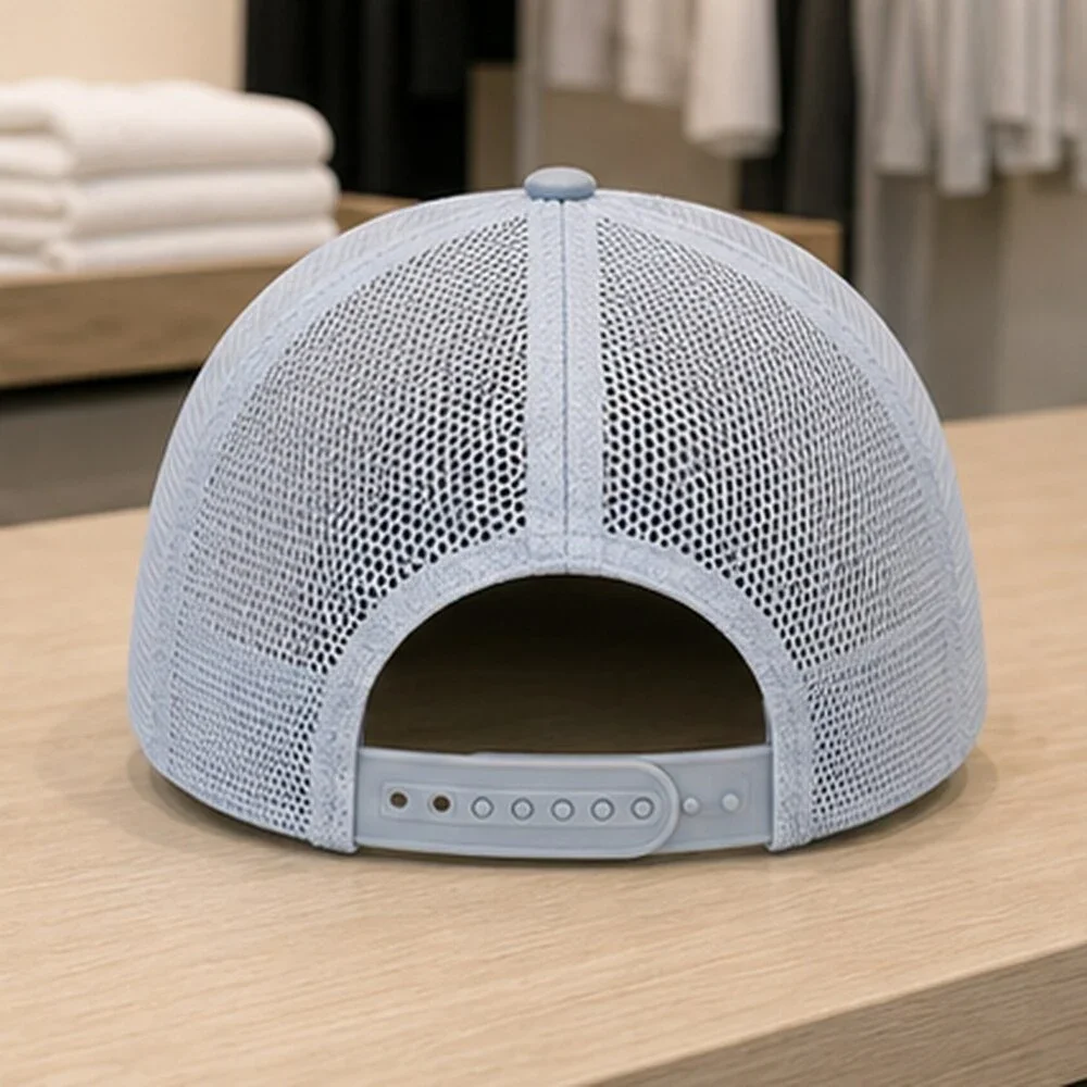 ALO Yoga Mist Blue Gray Golf Mesh Trucker Cap Hat Sporty